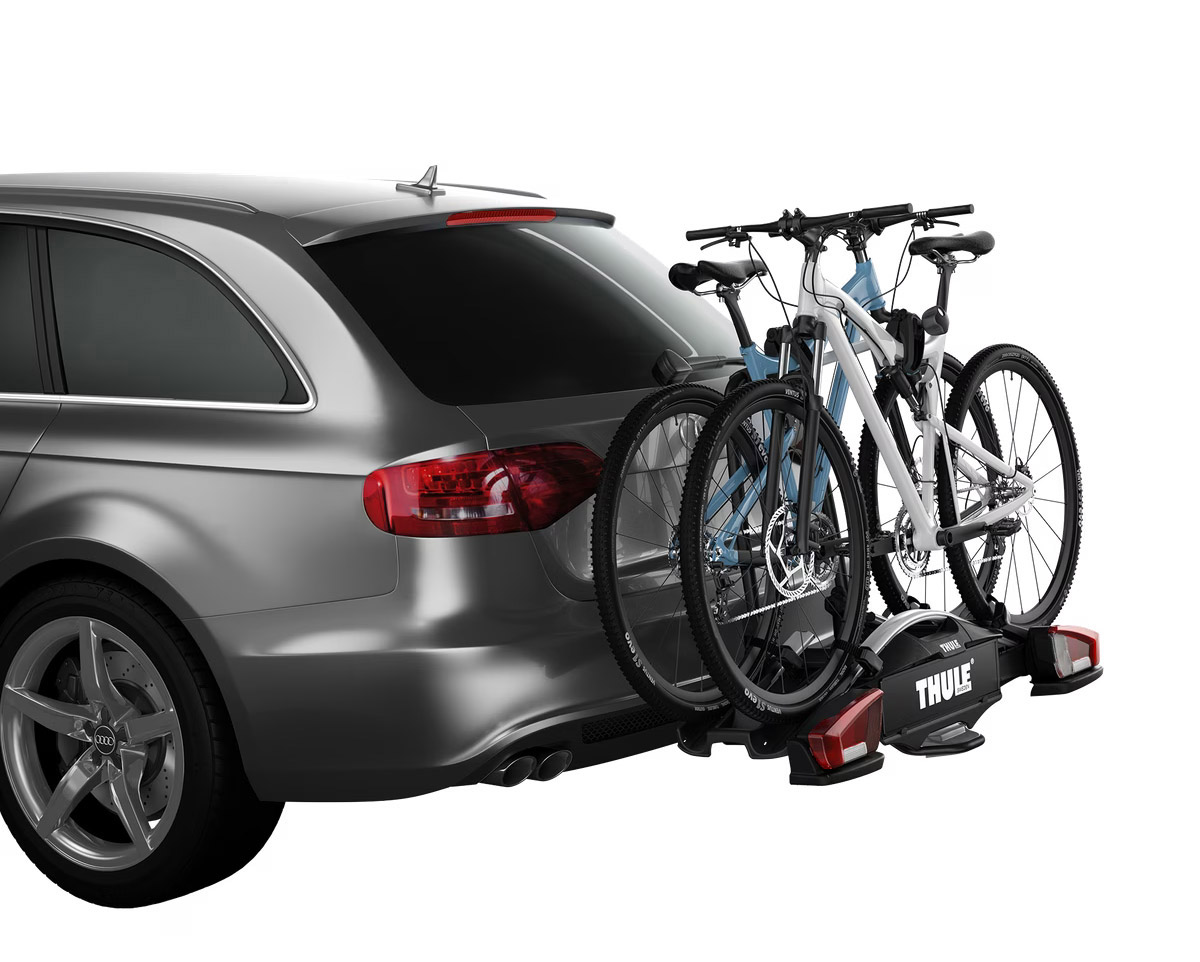 Porte-vélo sur attelage VELOCOMPACT 2 VÉLOS Aluminium/Noir