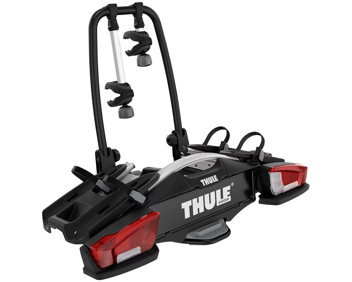 Porte-vélo sur attelage VELOCOMPACT 2 VÉLOS Aluminium/Noir